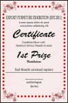 1st Prize Certificate Template with Sample Text